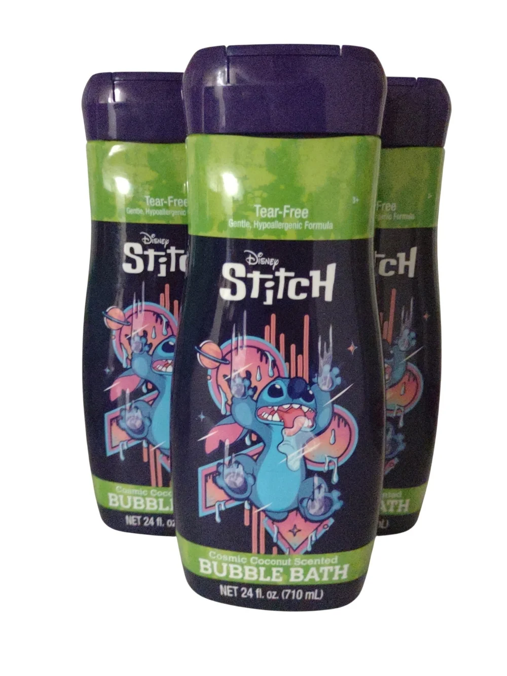 Disney Stitch Bubble Bath Bottle - Lot Of 3